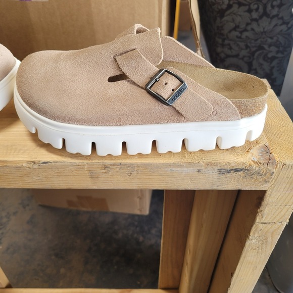 Birkenstock Papilio Sandals Womens US 6 EU37 Tan Slip On Mule Clogs - Picture 7 of 7